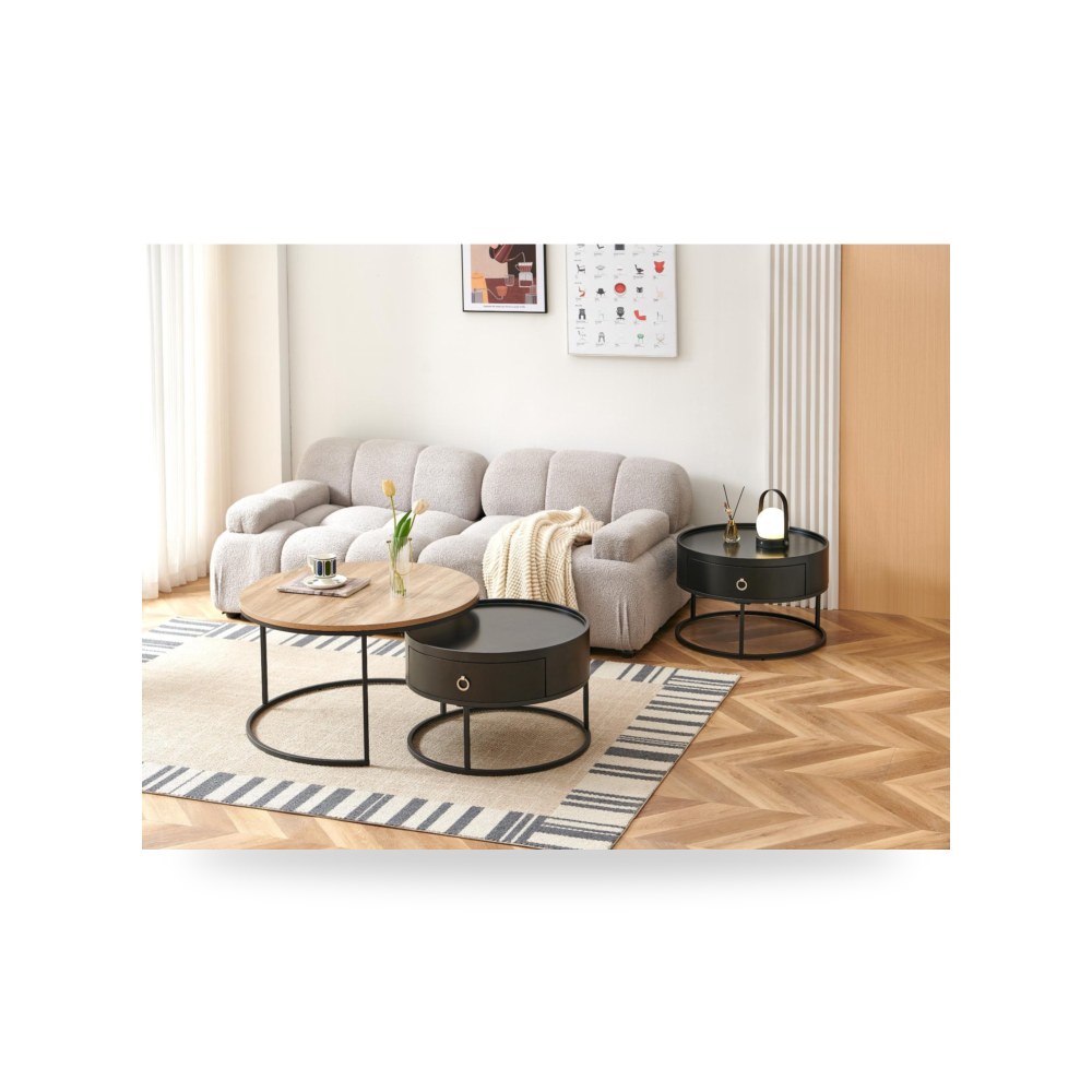 طقم طاولة خدمة وشاي خشبية موديل M 181845 كود 078
