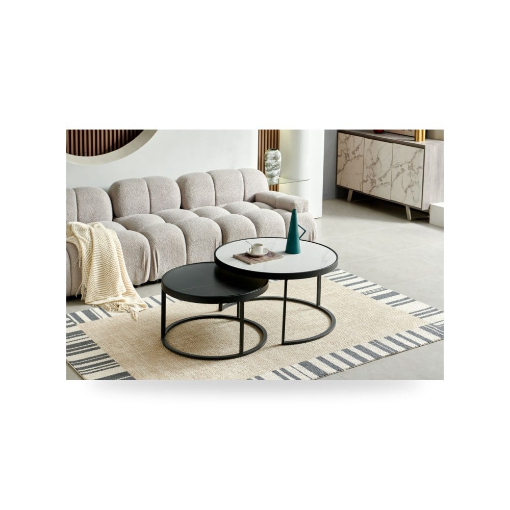 طقم طاولة خدمة وشاي خشبية موديل M 181844 كود 079