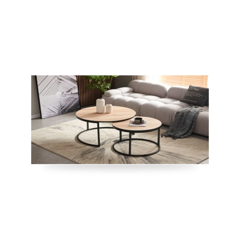 طقم طاولة خدمة وشاي خشبية موديل M 181837 كود 090
