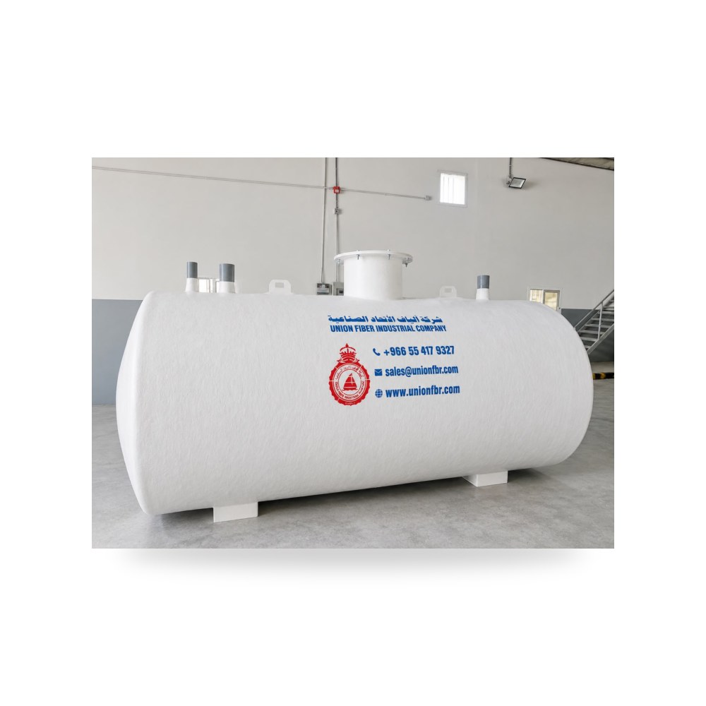 خزان مياه أسطواني فايبر جلاس GRP - FRP كود 222 Union Fiber Industrial Co