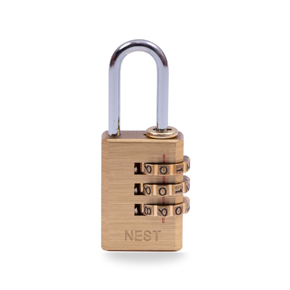 قفل أرقام سري نحاسي نيست NEST 213 كود 303 ABCO (شركة أبكو السعودية) موديل 1161229