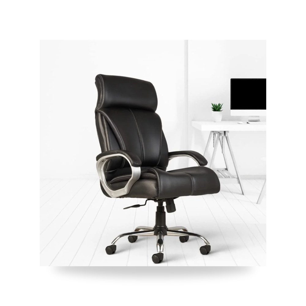 كرسي مكتب دوار ظهر متوسط أسود أنيق بيلدر 281 شركة بيلدر