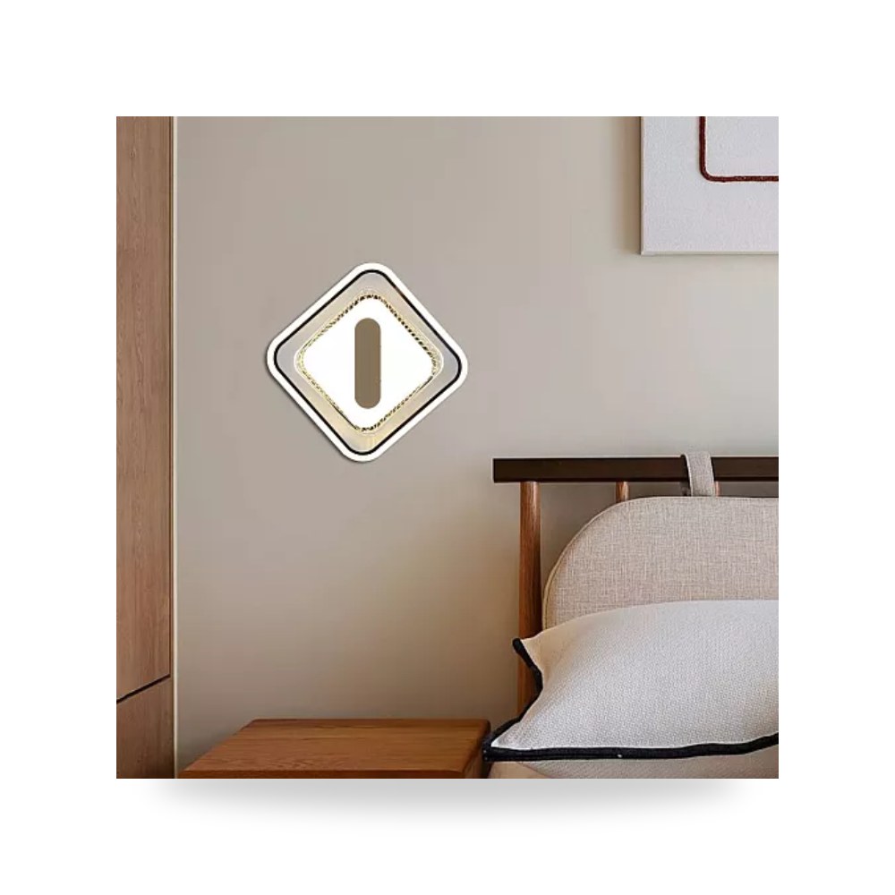 أبليك حائط مودرن أبيض 15 واط 3C همر E7099SQ موديل UP-15