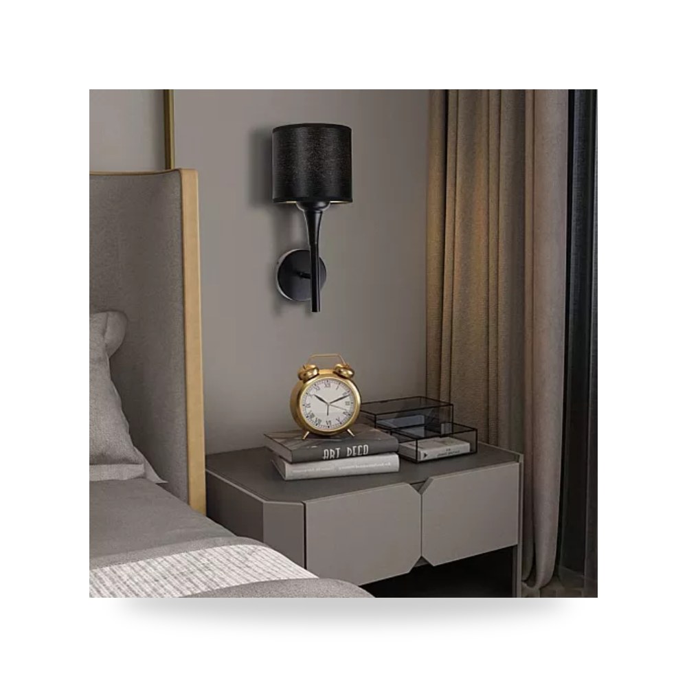 ابليك جداري مودرن اسود E14 همر Hamer D6391 موديل UP-15