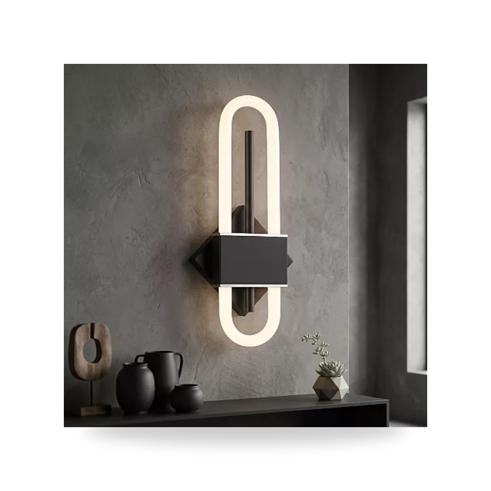 ابليك جداري مودرن اسود 15 واط اصفر همر Hamer UP-15