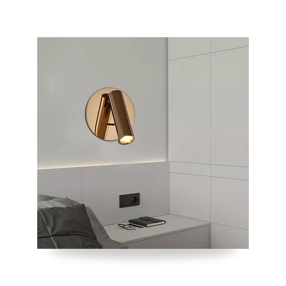 ابليك جداري مودرن ذهبي 3 واط اصفر همر Hamer UP-15