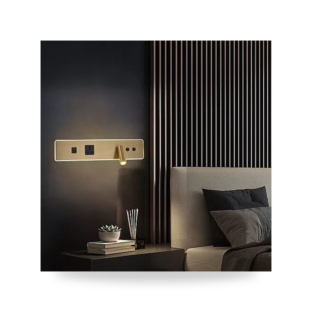 ابليك حائط مودرن زيتي 12 واط اصفر همر Hamer UP-15