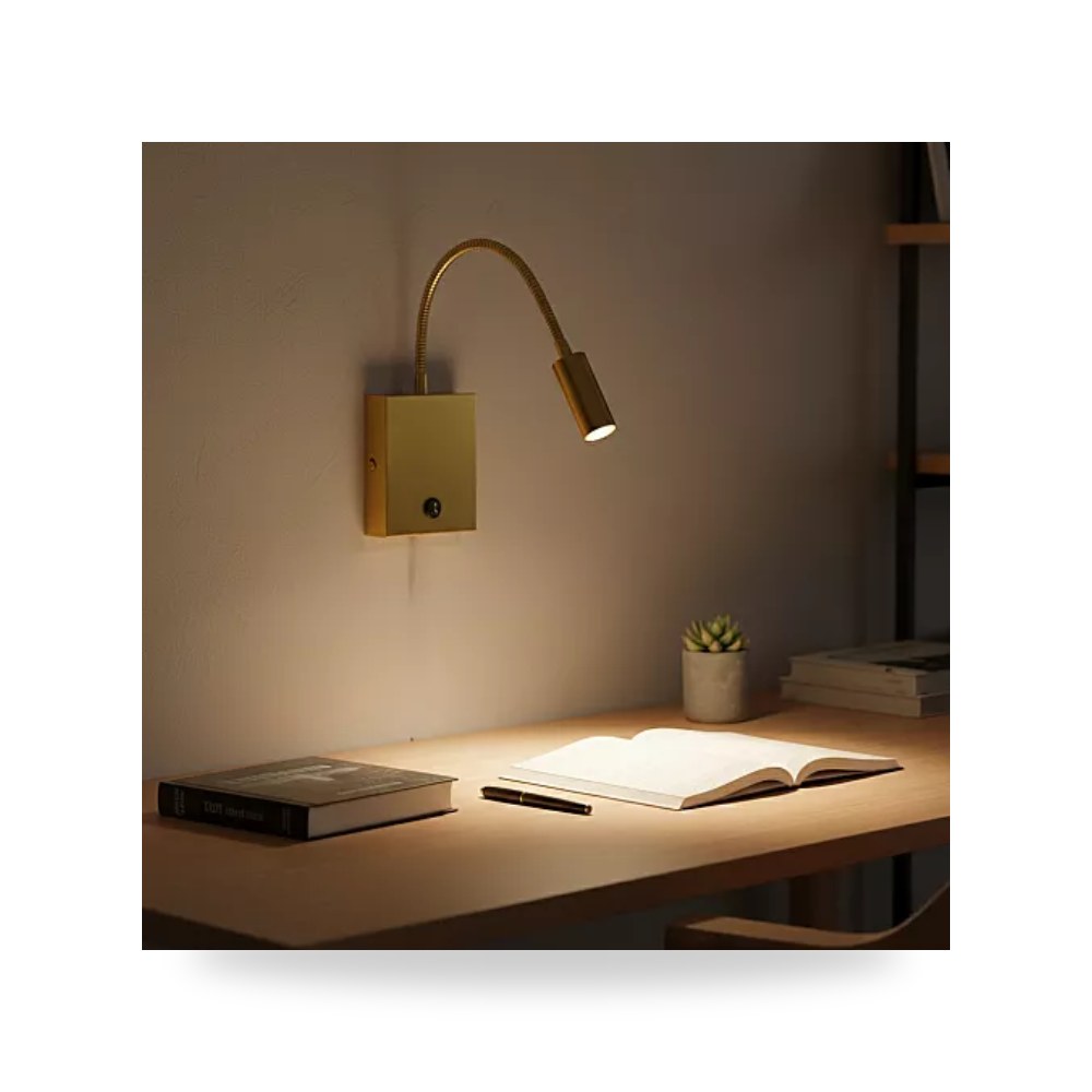 ابليك حائط مودرن زيتي 3 واط اصفر همر Hamer UP-15