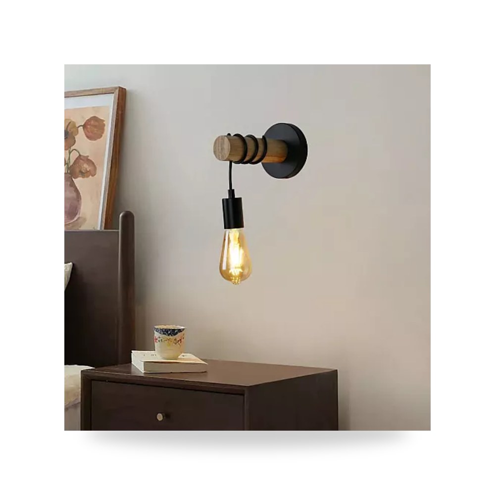ابليك جداري مودرن خشبي E27 همر Hamer D6172 موديل UP-15