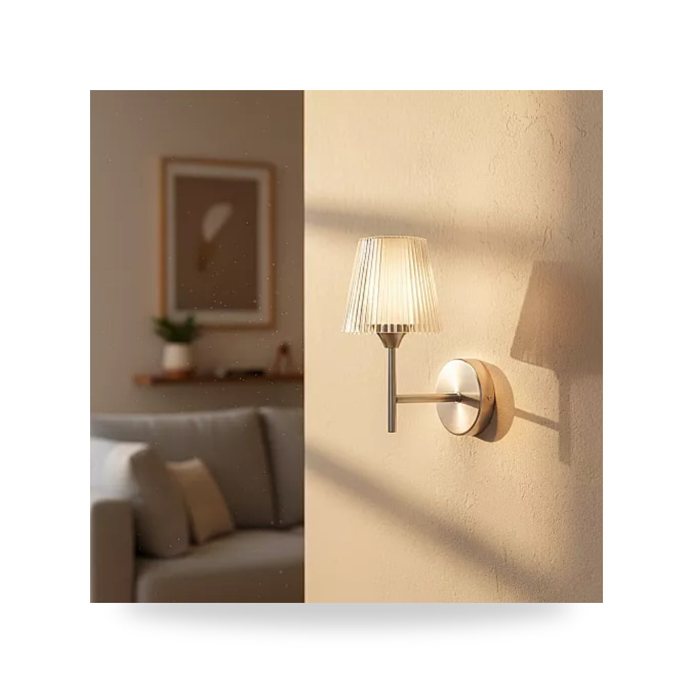 ابليك جداري مودرن فضي E14 همر Hamer B5055 موديل UP-15