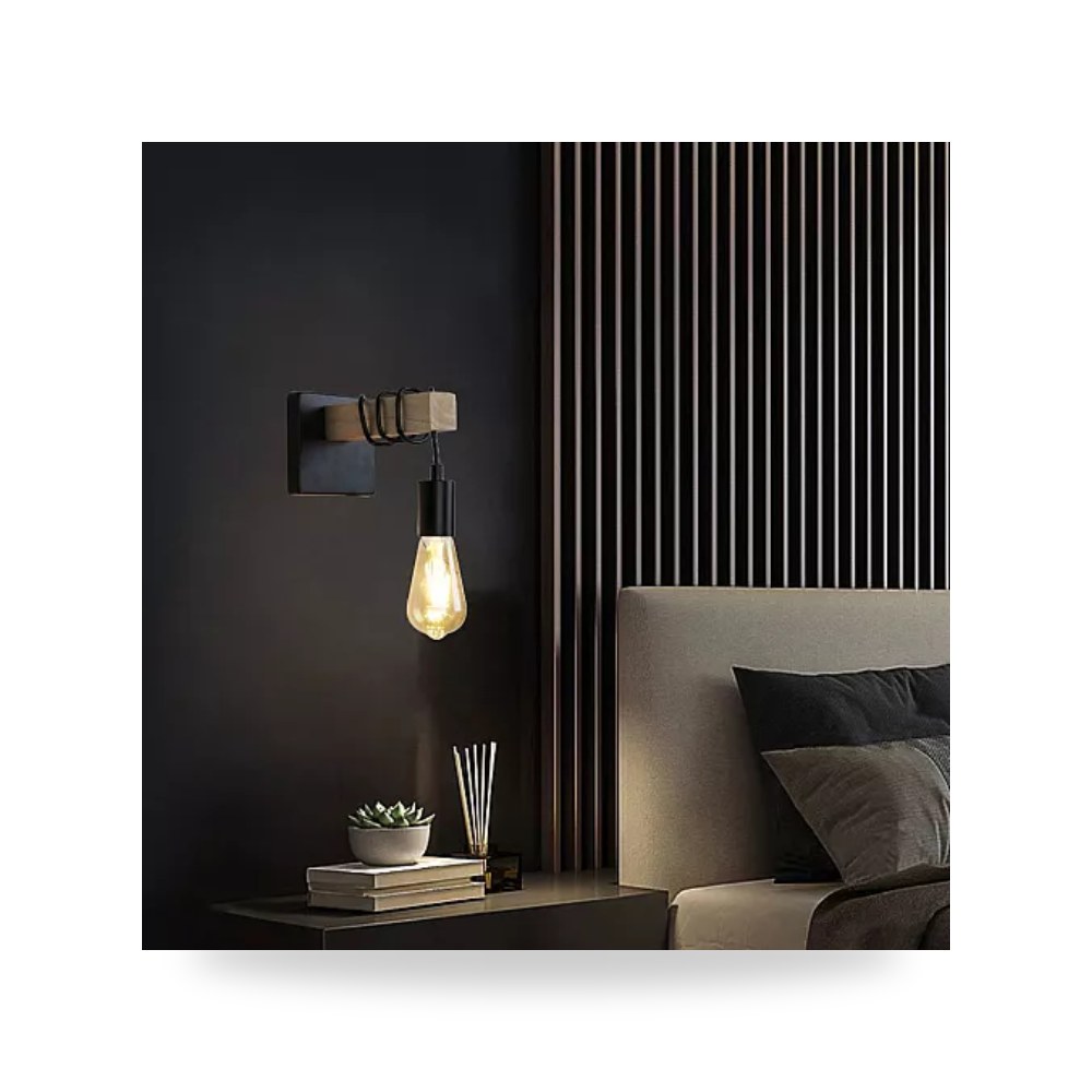 ابليك جداري مودرن خشبي E27 همر Hamer D6171 موديل UP-15