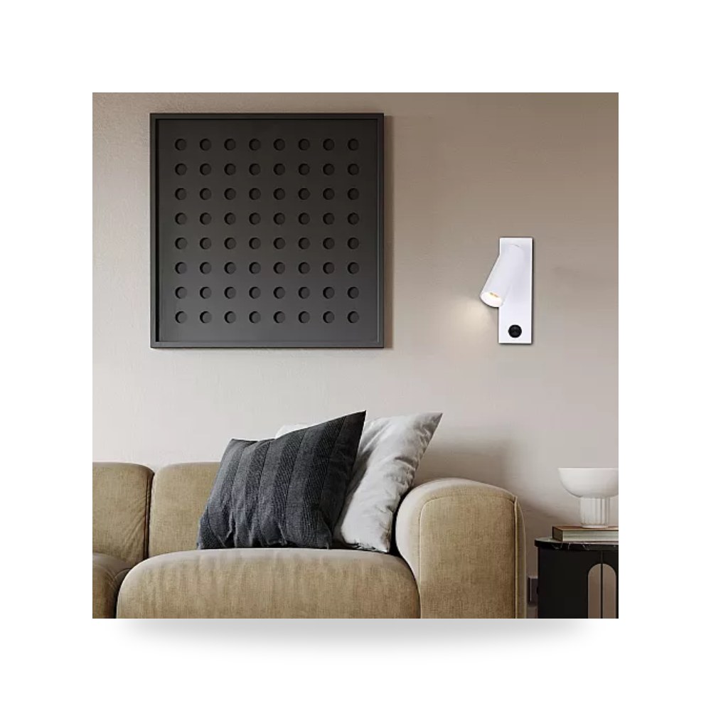 ابليك جداري مودرن ابيض 3 واط اصفر همر Hamer D6092 موديل UP-15