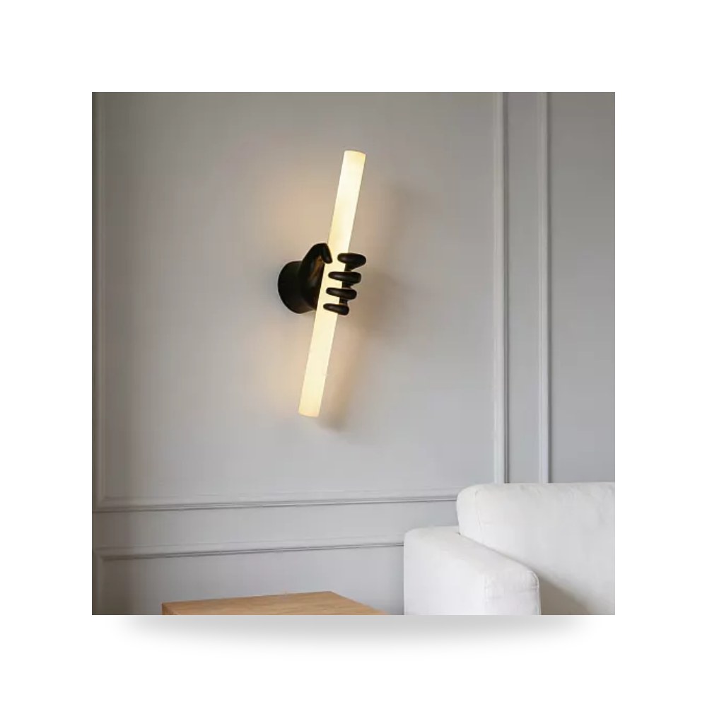 ابليك جداري مودرن اسود 12 واط اصفر همر Hamer UP-15