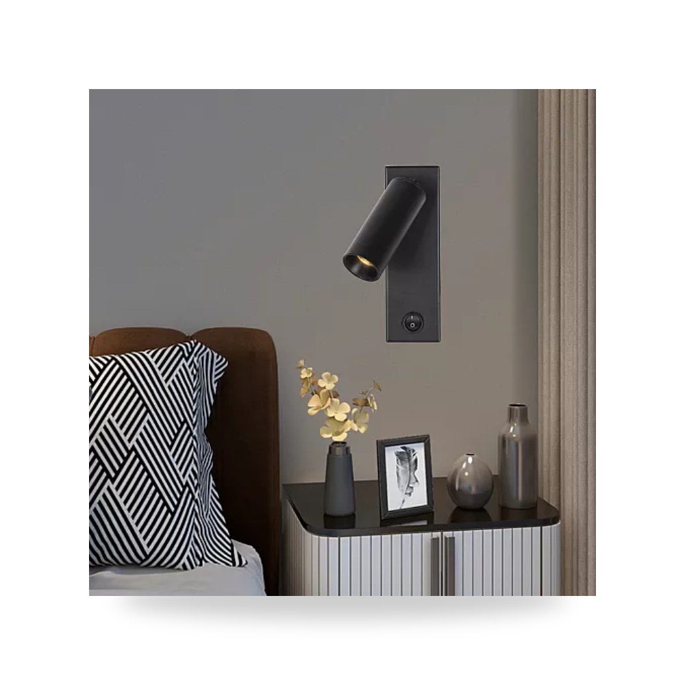 ابليك جداري اسود 3 واط اصفر همر Hamer UP-15
