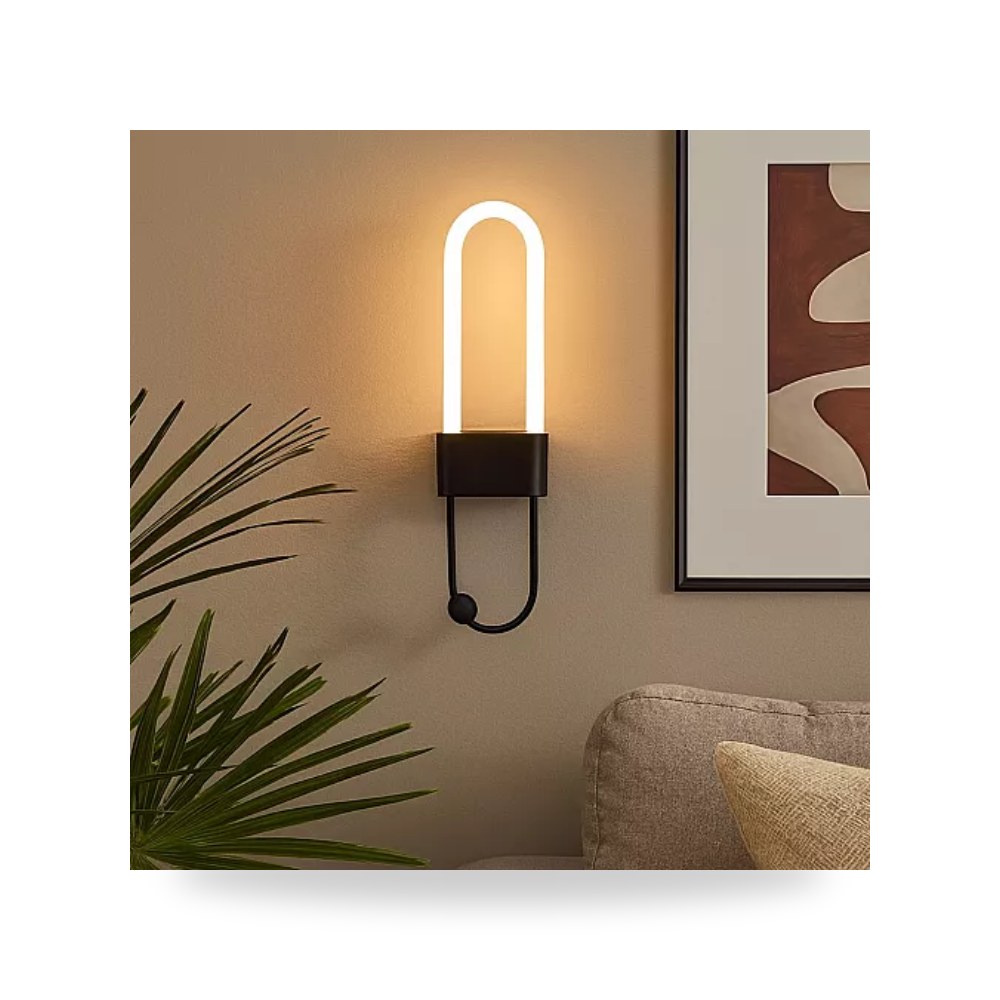 ابليك جداري مودرن اسود 9 واط اصفر همر Hamer UP-15