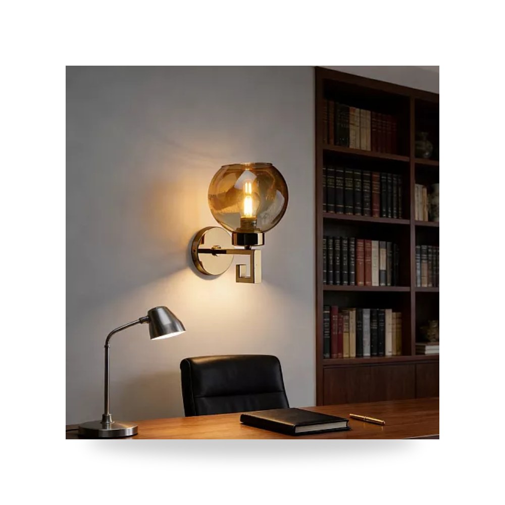 ابليك جداري مودرن ذهبي E27 همر Hamer D6055 موديل UP-15