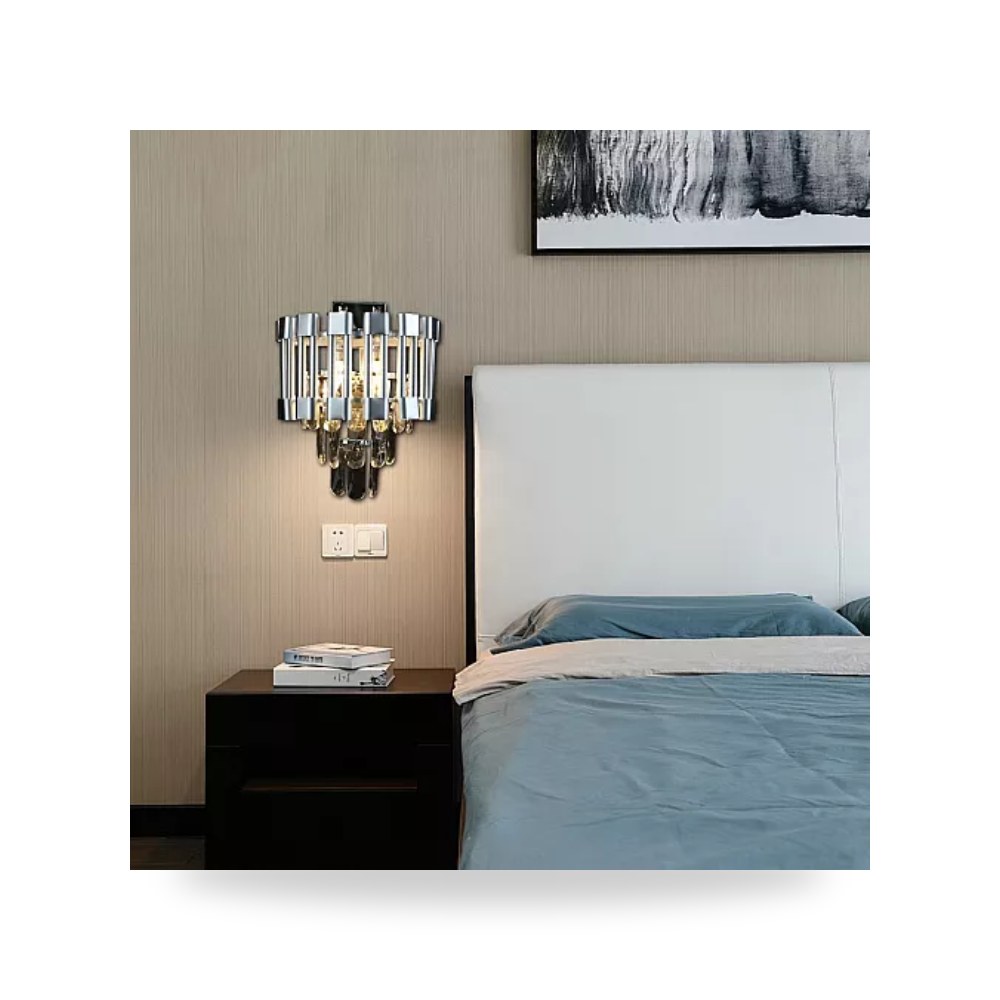 ابليك جداري مجوز فضي E14 همر Hamer D6260 موديل UP-15