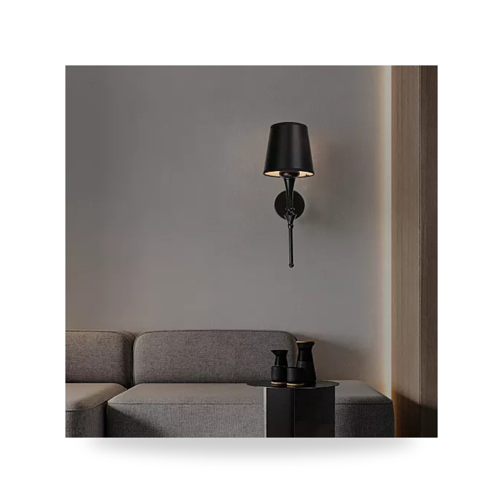 ابليك جداري مودرن اسود E14 همر Hamer D6143 موديل UP-15
