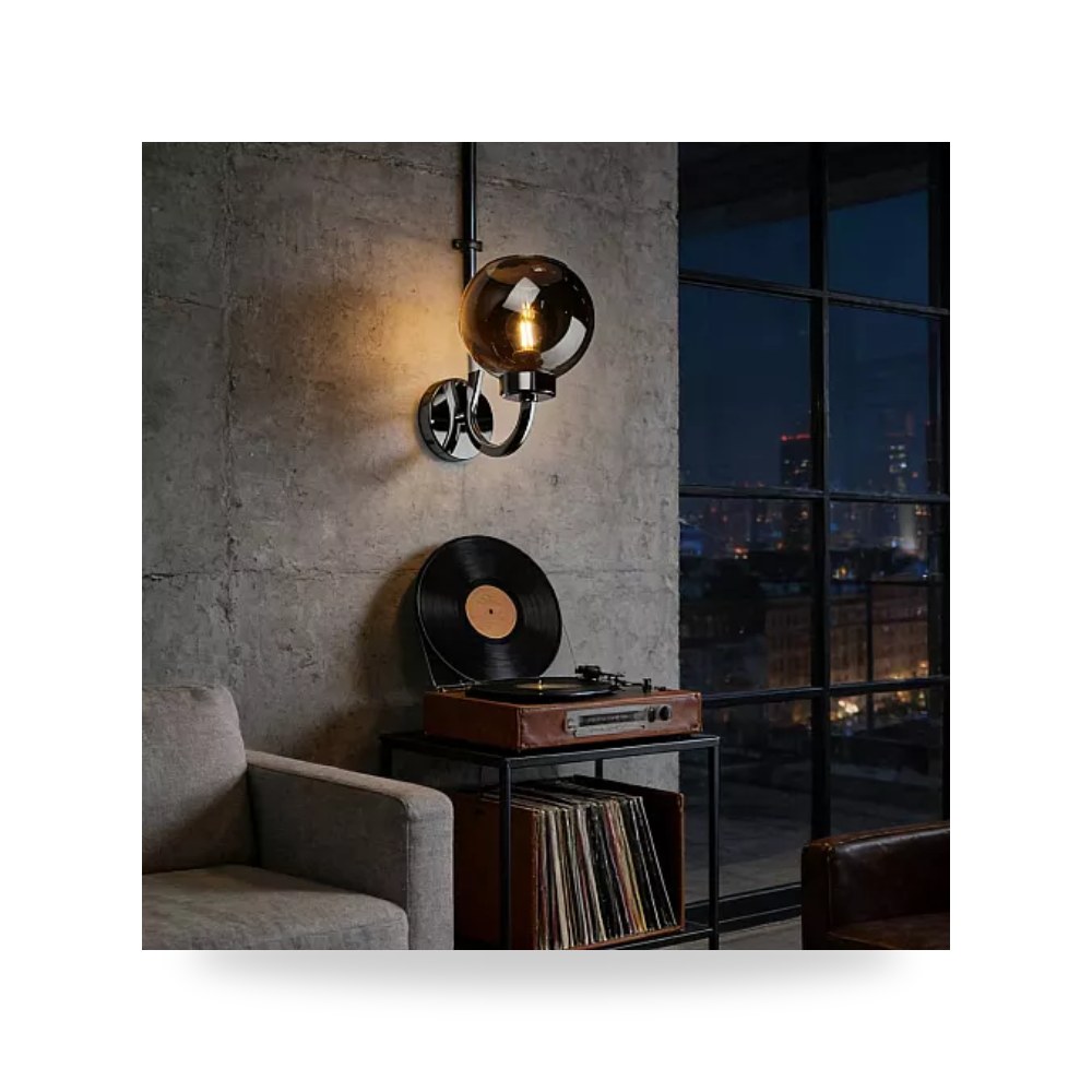 ابليك جداري مودرن فضي E27 همر Hamer D6054 موديل UP-15