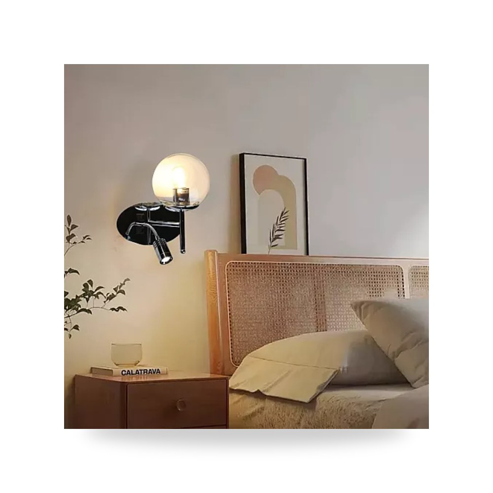 ابليك جداري مودرن فضي E27 همر Hamer D6145 موديل UP-15
