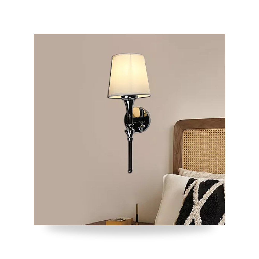 ابليك جداري فضي مع ابيض E14 همر Hamer UP-15