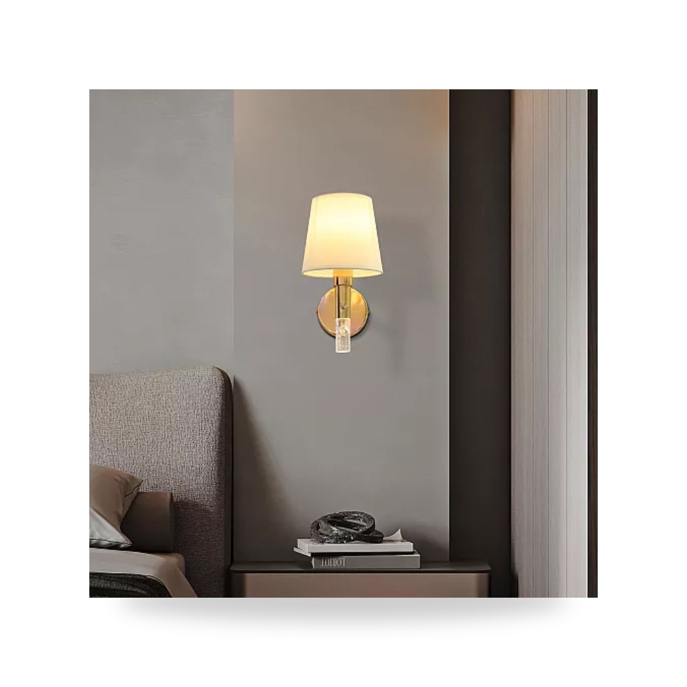 ابليك جداري طربوش ذهبي كريمي E14 همر Hamer UP-15