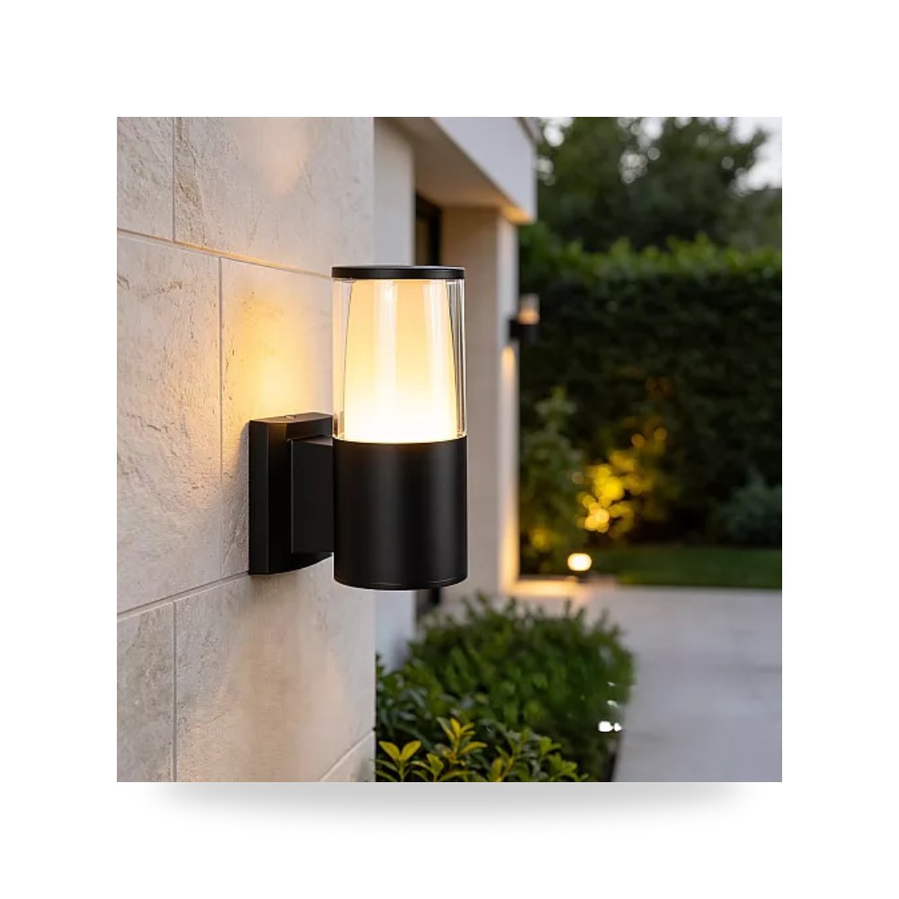 ابليك جداري خارجي اسود 7 واط اصفر همر Hamer UP-15