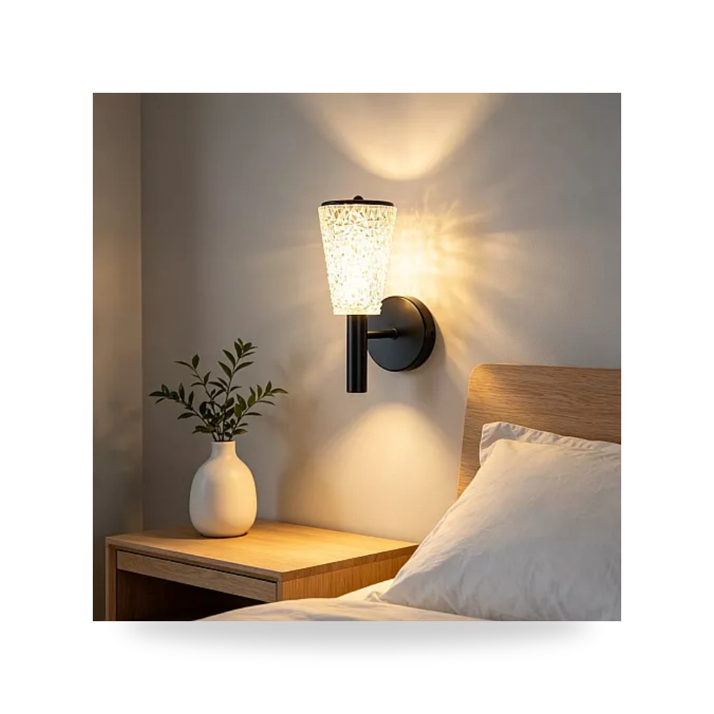 ابليك حائط اسود زجاج مثلج 5 واط همر Hamer UP-15