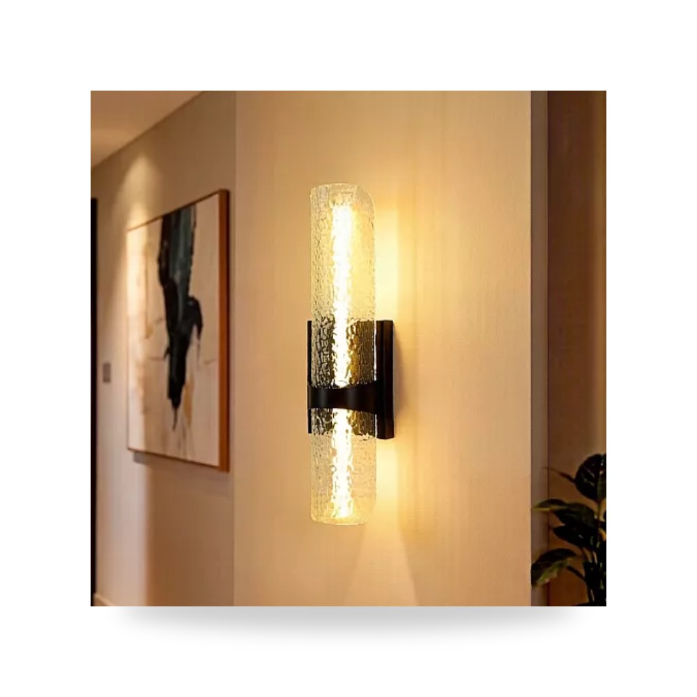 ابليك جداري اسود زجاج شفاف 7 واط همر Hamer UP-15