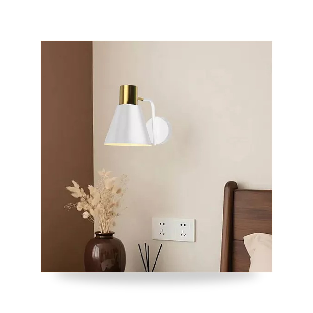 ابليك جداري مودرن ابيض قاعدة E27 همر Hamer E6739 موديل UP-15
