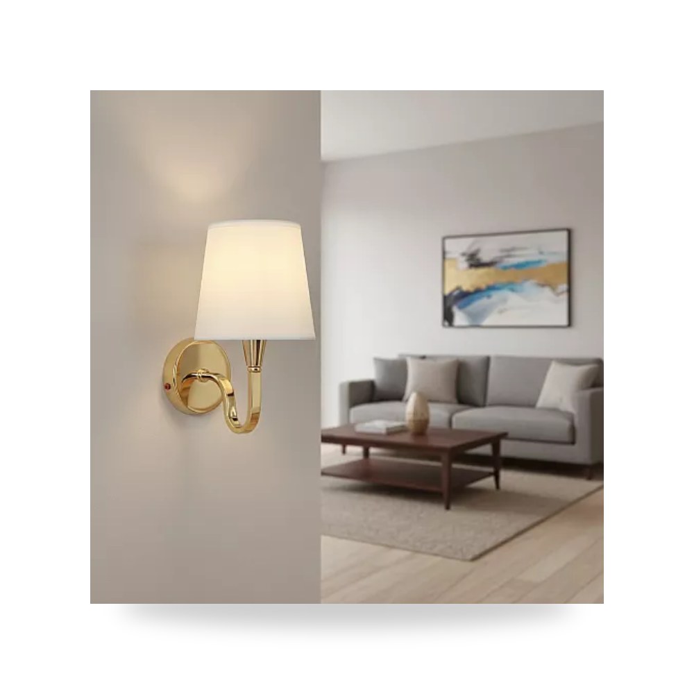 ابليك جداري مودرن همر E7167 ذهبي قاعدة E14 موديل UP-15