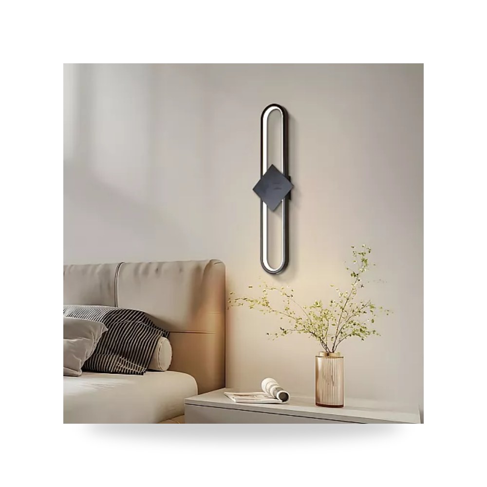 أبليك جداري دائري أسود 9W قطر 50cm هامر 3 ألوان همر موديل UP-15