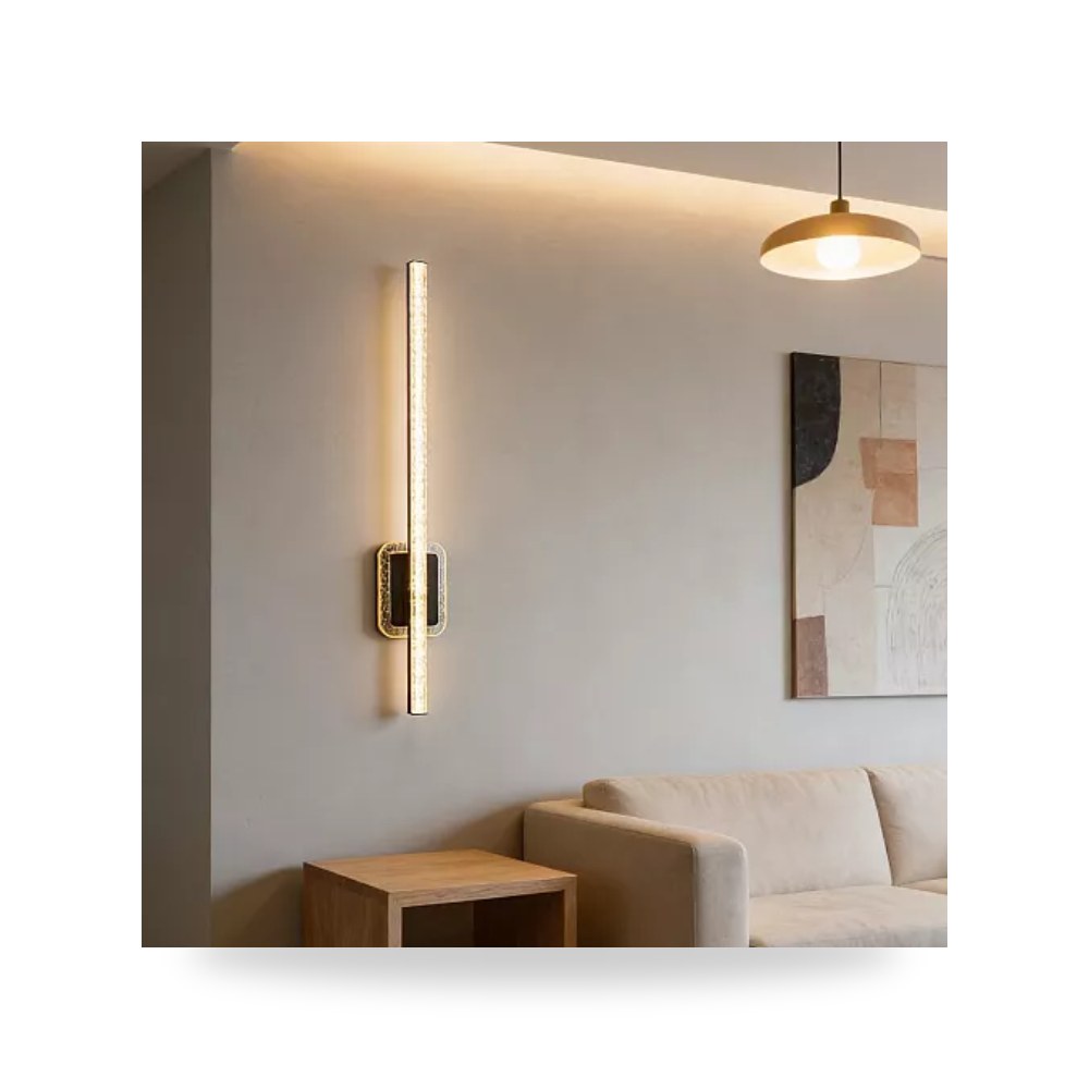 أبليك جداري مستطيل ومسطرة أسود 9W طول 60cm هامر همر موديل UP-15