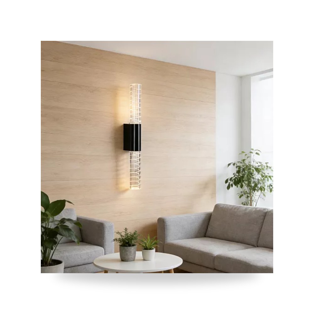 أبليك جداري أكريليك أسود 5W طول 35cm هامر 3 ألوان همر موديل UP-15
