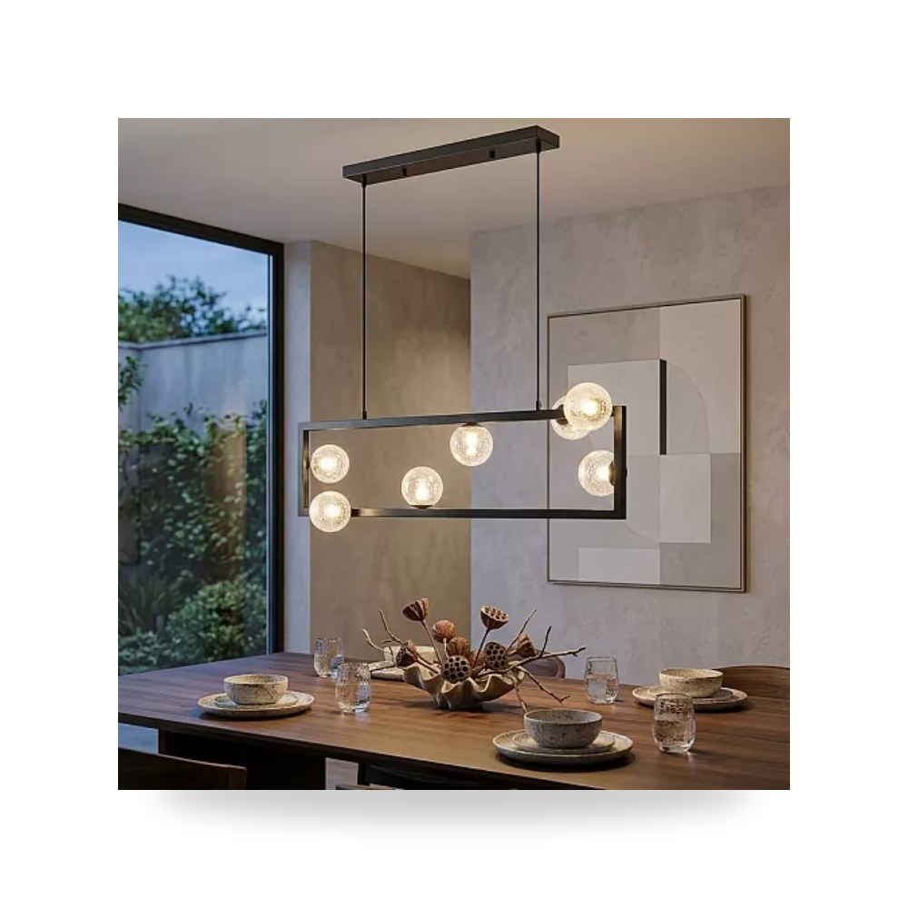 ثريا معلقة مودرن كرات زجاجية 20W طول 140cm Hamer همر موديل UP-15