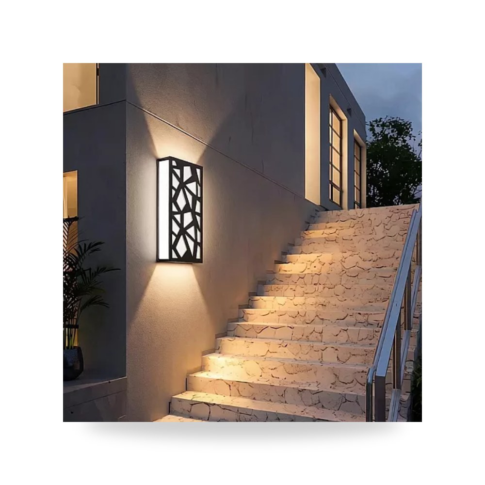 أبليك جداري خارجي مستطيل 24W أصفر Hamer HU9724 همر موديل UP-15