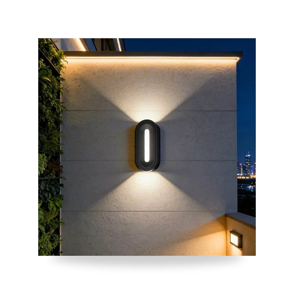 أبليك جداري بوابة خارجي 2 عين LED Hamer أصفر همر موديل UP-15