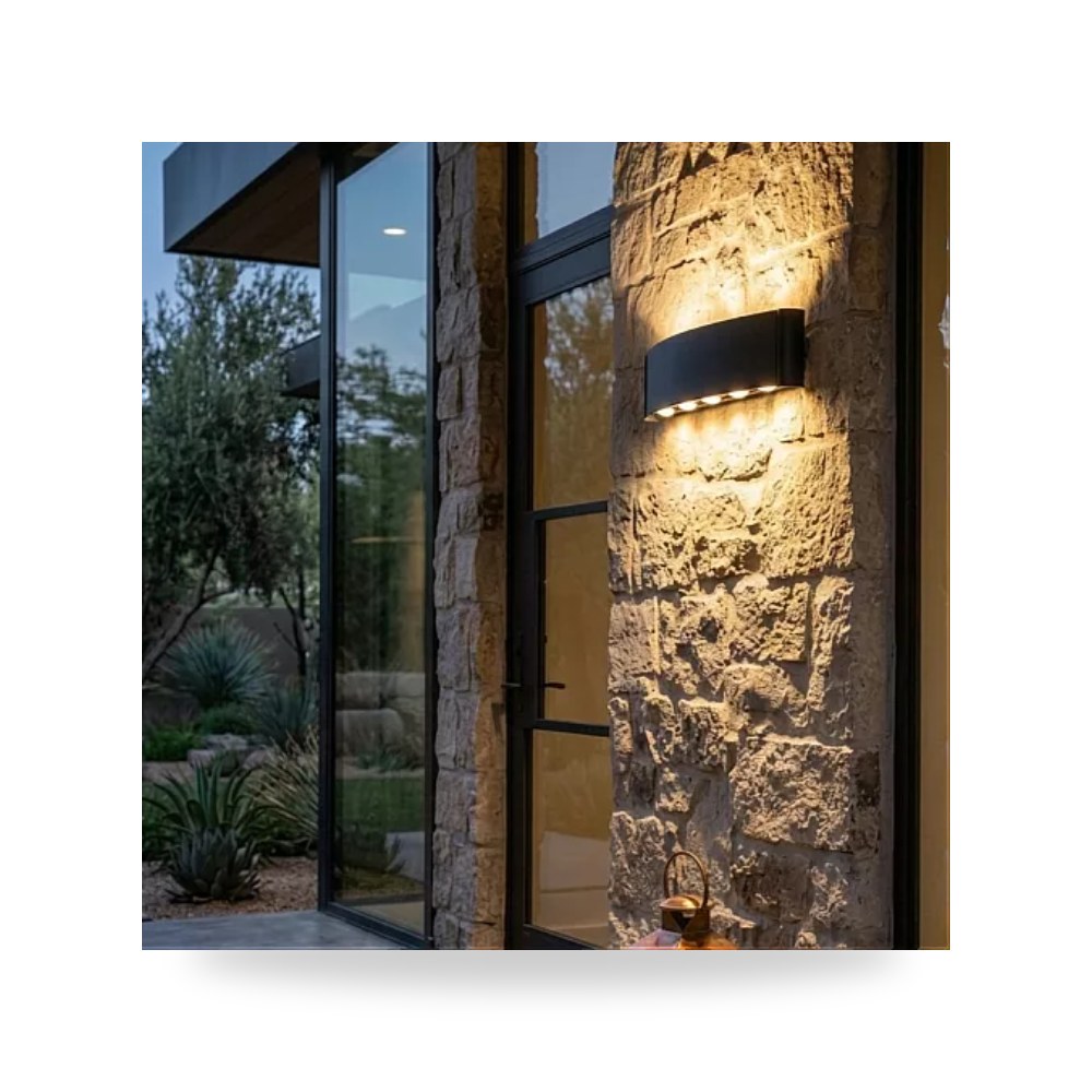 أبليك جداري بوابة خارجي 12 عين LED Hamer أصفر همر موديل UP-15