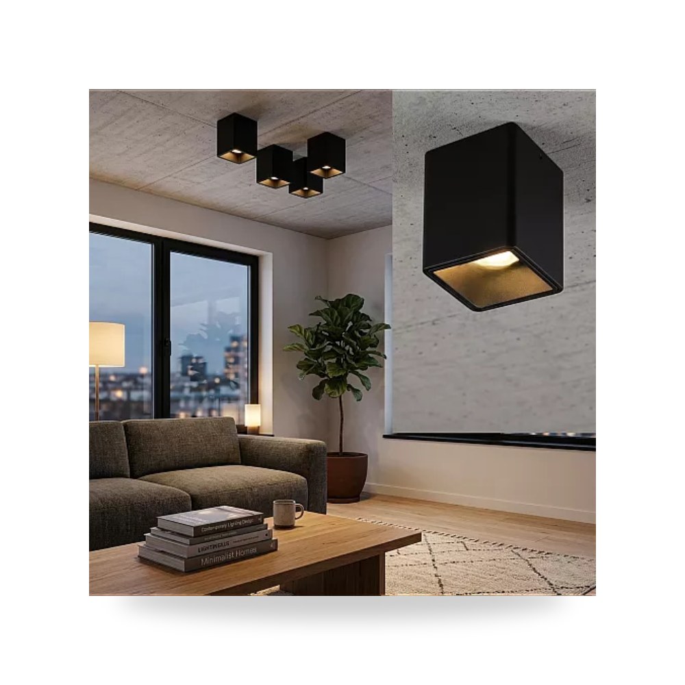جرم سلندر مربع أسود مانع للتوهج Hamer 75x110mm همر موديل UP-15