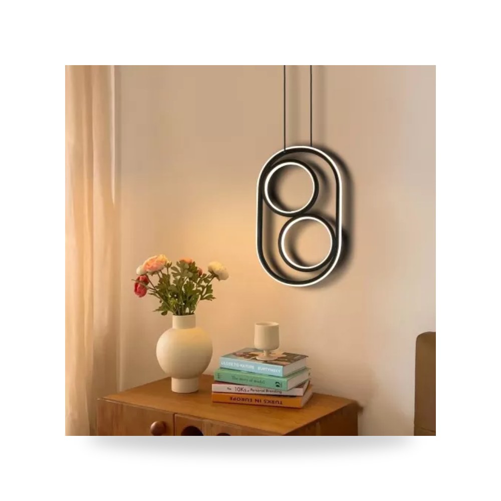 ثريا علاقي أسود 38×27 سم 60W ليد MD3827 همر موديل UP-15