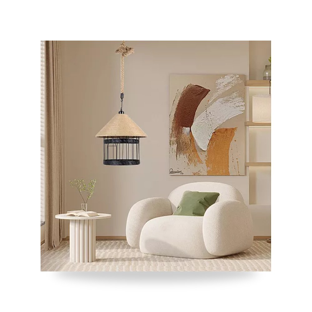 ثريا علاقي مفرد أسود E27 طراز D6329 همر موديل UP-15