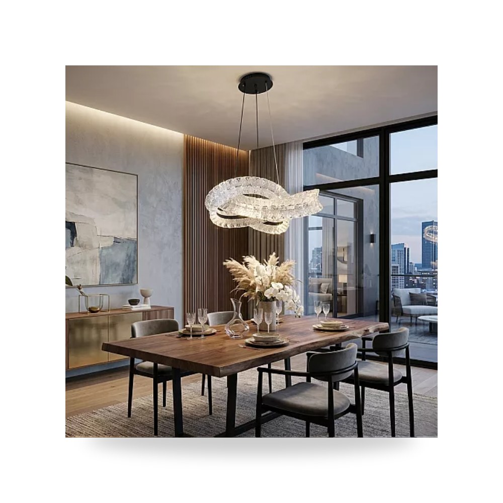 ثريا علاقي مودرن أسود 135 واط 3 ألوان F7294 همر موديل UP-15
