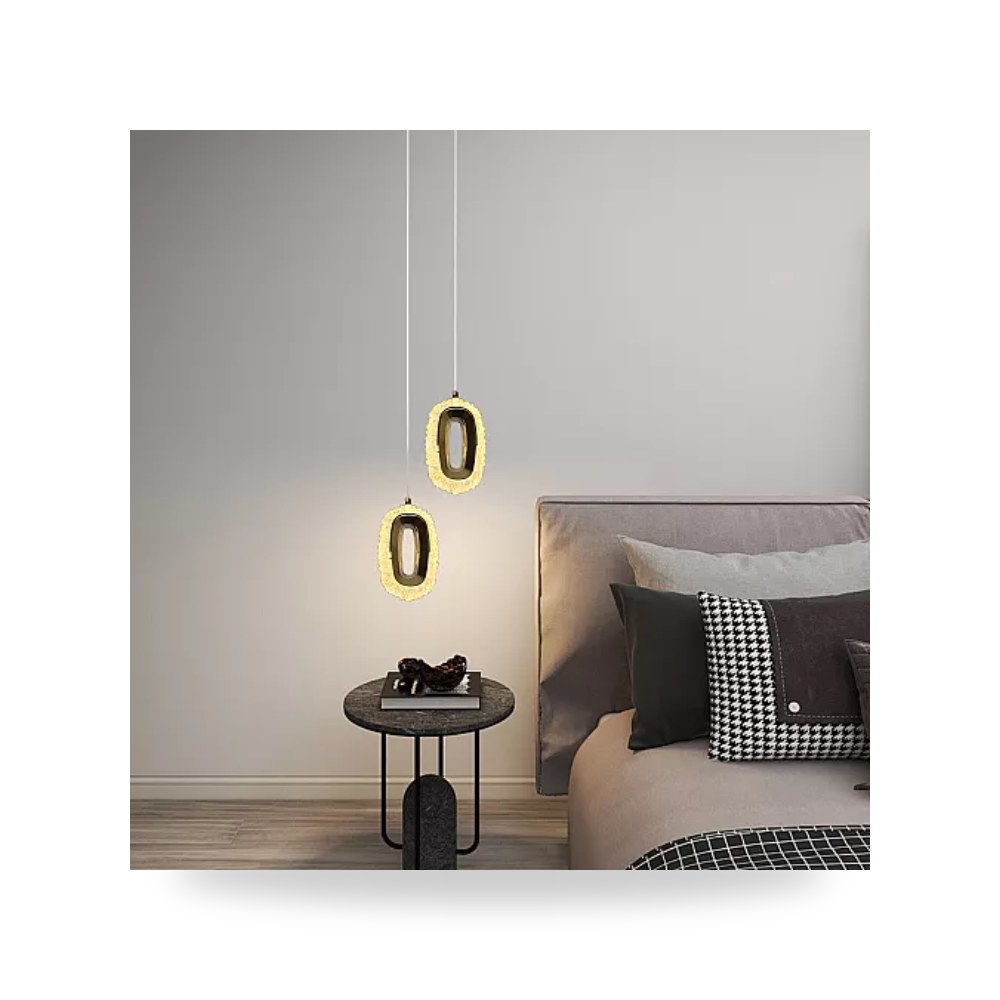 ثريا علاقي ثنائي ذهبي 18W طراز D6116 همر موديل UP-15