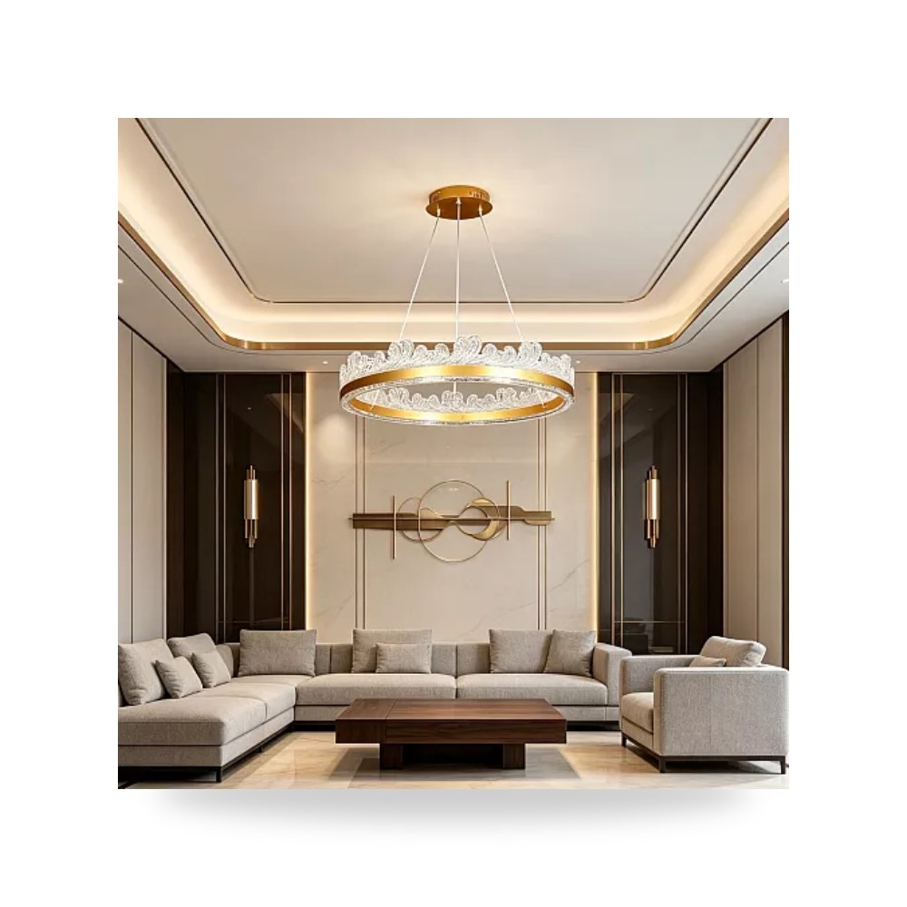 ثريا علاقي دائرية 80 سم 115W ذهبي همر Hamer موديل UP-15
