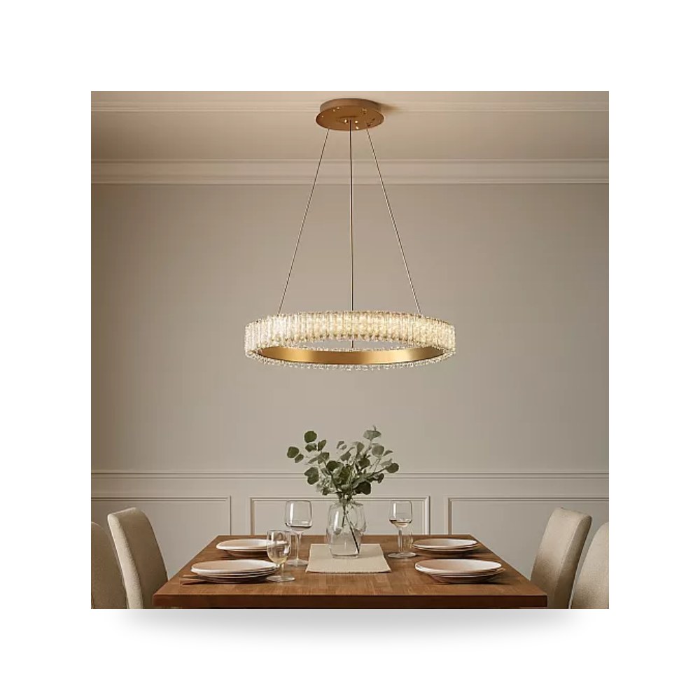 ثريا علاقي ذهبي 80 سم 95W طراز E7171 همر موديل UP-15