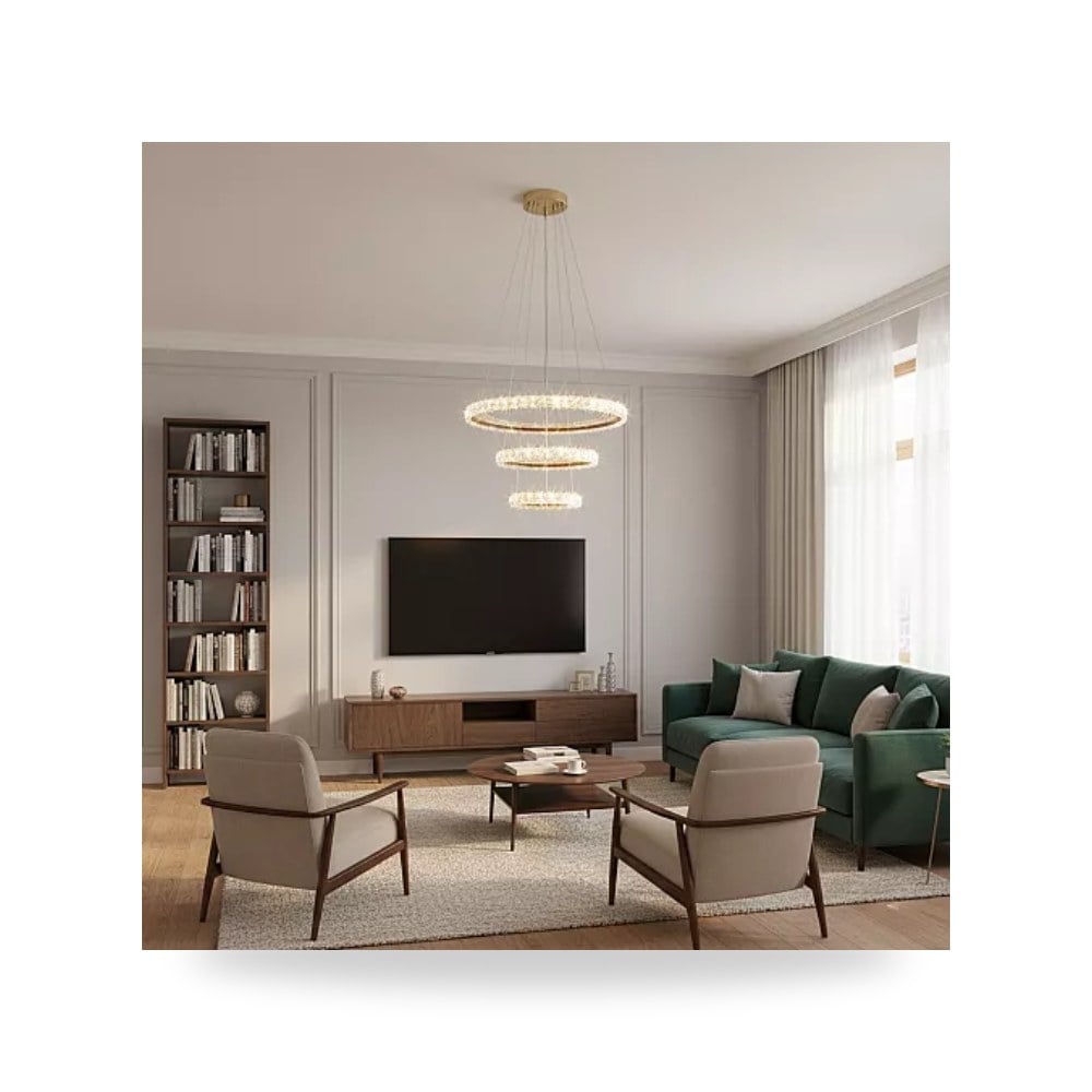 ثريا علاقي 3 إطارات ذهبي 135W طراز E6927 همر موديل UP-15