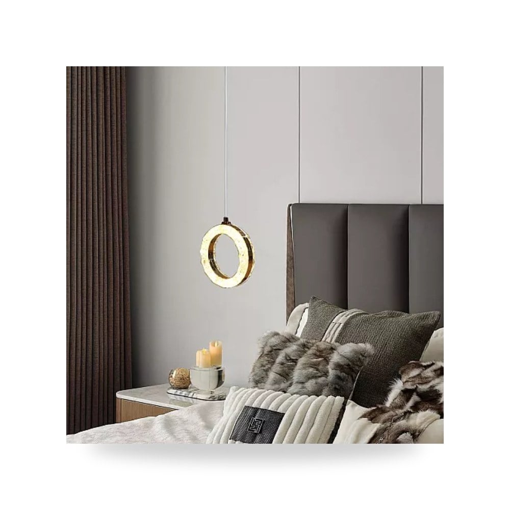 ثريا علاقي مفرد ذهبي 9W طراز E6964 همر موديل UP-15