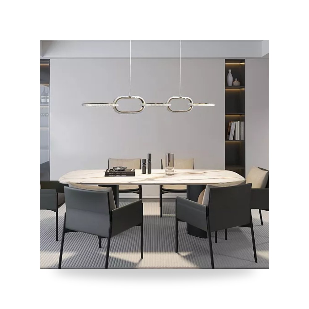 ثريا علاقي ذهبي 75W 3 إضاءات طراز E6804 همر موديل UP-15