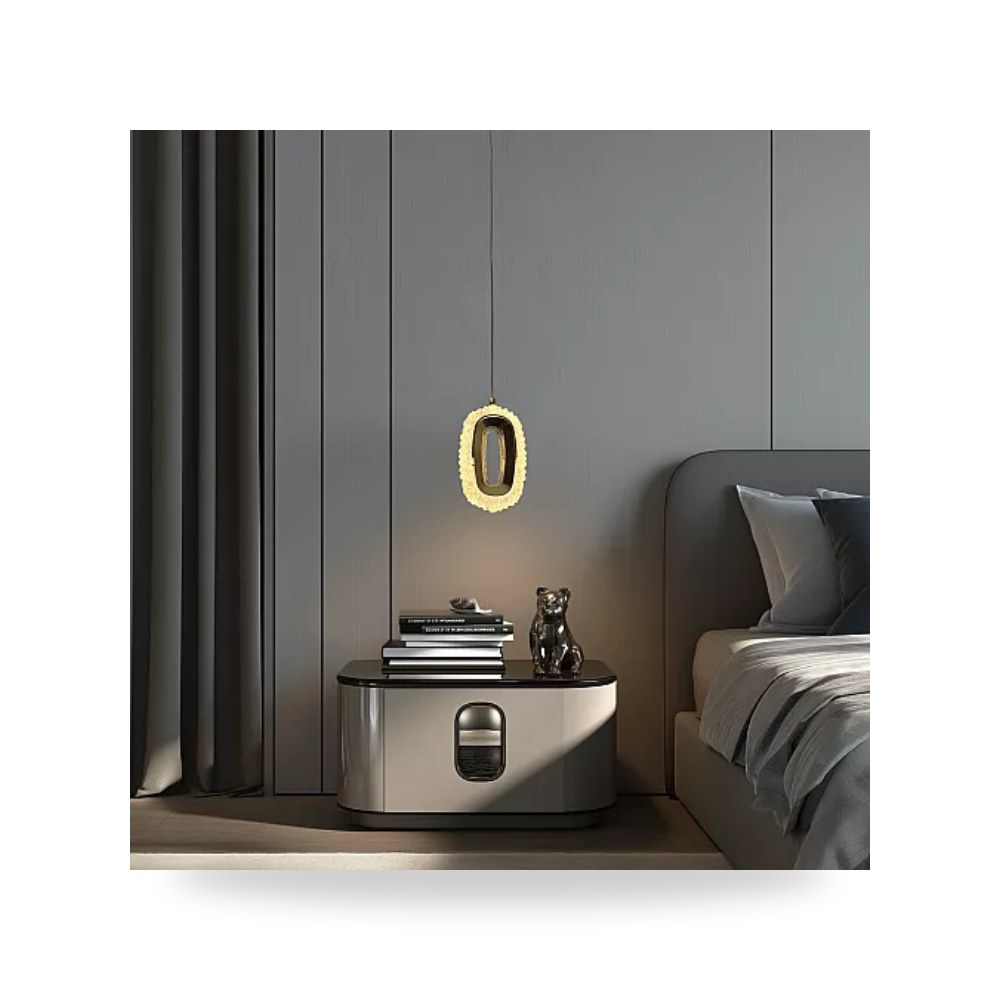 ثريا علاقي مفرد ذهبي 9W طراز D6116 همر موديل UP-15