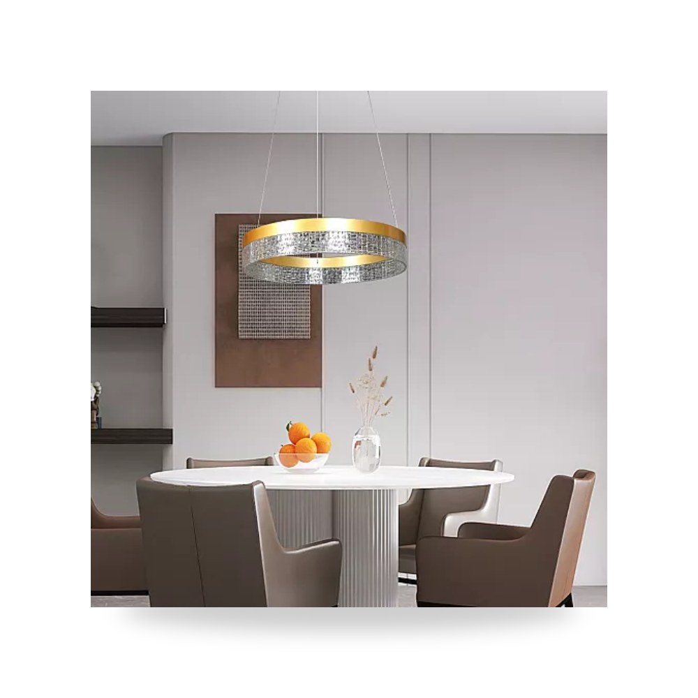 ثريا علاقي ذهبي 40 سم 55W طراز E6650 همر موديل UP-15